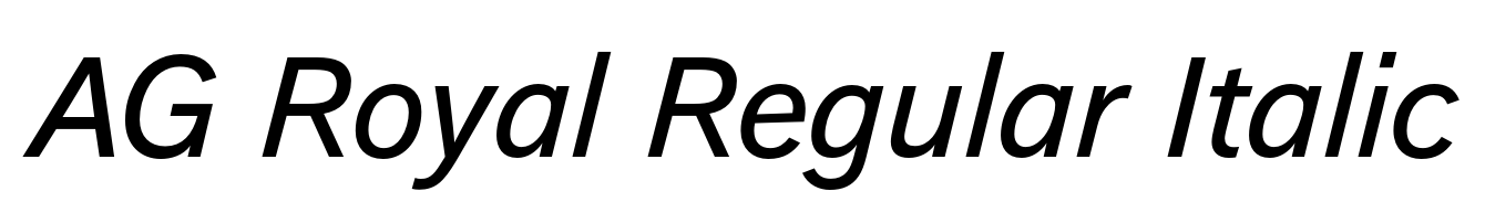 AG Royal Regular Italic